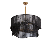 Sunpan 111707 - Rhine Chandelier - Black Jute